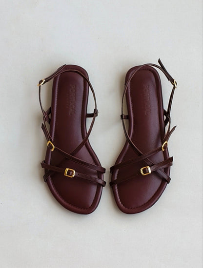 Flats MENORCA Burgundy