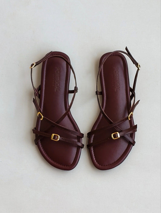 Flats MENORCA Burgundy
