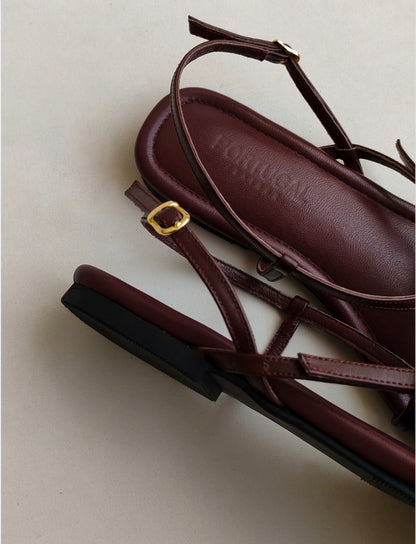 Flats MENORCA Burgundy