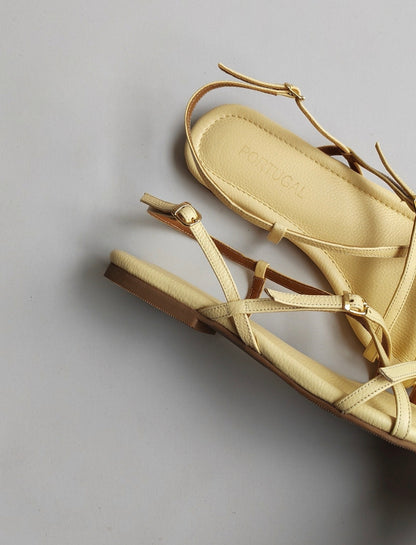 Flats MENORCA Yellow Butter