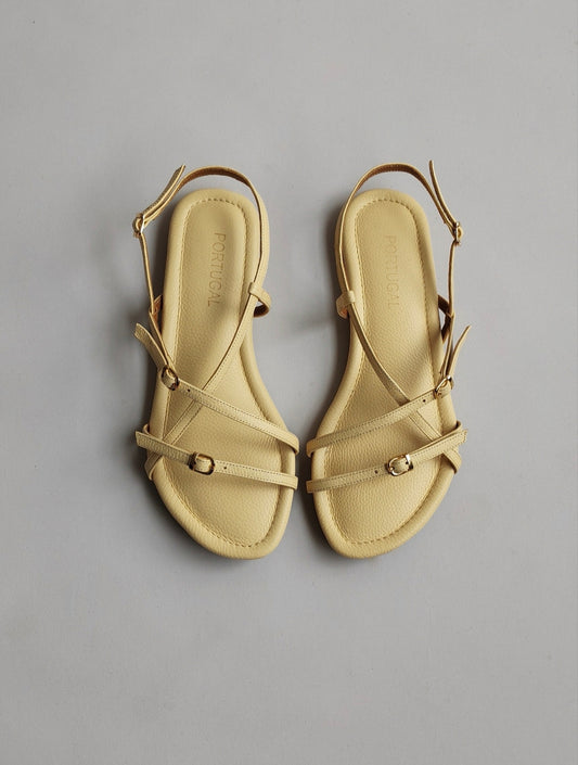 Flats MENORCA Yellow Butter