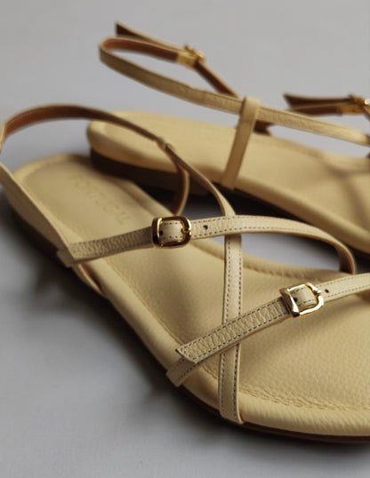 Flats MENORCA Yellow Butter