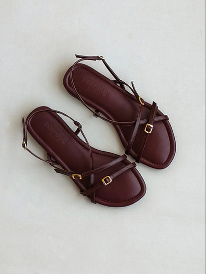 Flats MENORCA Burgundy